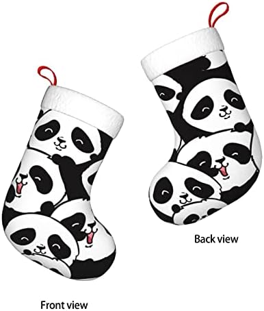 Austenstern božićne čarape Hipster Panda smiješan kawaii dvostrani kamin Viseći čarape