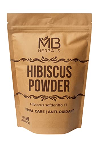 MB Herbals Hibiscus prah | 100g / 3.5 oz | Hibiscus sabdariffa cvjetni prah | za osvježavajući čaj