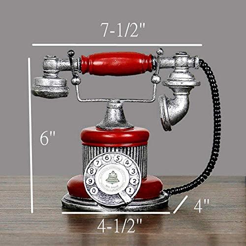 1 pakovanje l: 7 1/2 inča x w: 4 inča x 6 inčni crveni antikni telefon kreativni retro ukrasni