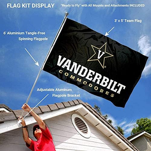 Vanderbilt Commodores Star V Logo zastava i nosač nosača