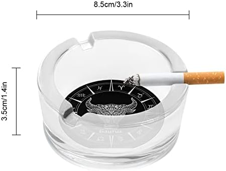 Zodijački znak Taurus Glass Pušenje pepeljasti cigarete za cigarela za cigareta pepela Torbica za pepelu