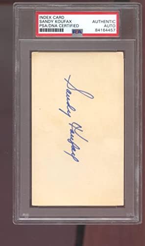 Sandy Koufax potpisan autogramirani autogram Automatski PSA / DNK Coa bejzbol indeks kartica