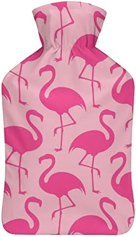 Pink Flamingo topla torba s kratkim plišanim poklopcem gumenim toplim bocama za vodu prijenosni