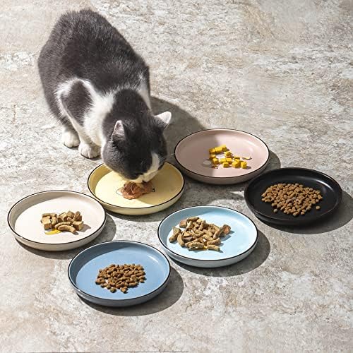 UBEE keramičke mačke sa slatkim uzorkom mačaka | 6,2 inčne šasice prijateljske posude za kuglu