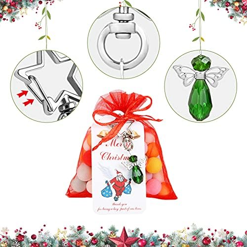 Gwhole božićne poklon torbe od 30, anđeoski ključ nakloničari sa organskim vrećicama i veselim božićnim