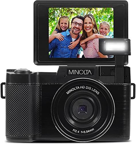 Minolta MND30-BK 30mp 2.7 K Ultra HD 4x zum digitalni paket kamere sa Deco Foto tačkom i torbom za snimanje