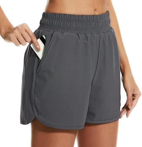 HodoSports Women 4 Atletski kratke hlače sa džepovima sa patentnim zatvaračem Brze suho vježbanje