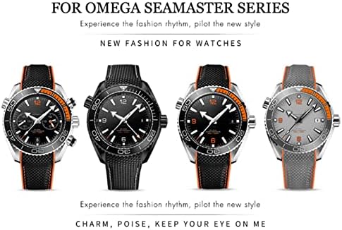 IENYU 20mm 22mm 21mm Nylon Fiber Watch Band keramički kopča Fit za Omega Planet Ocean 600 Deep Black