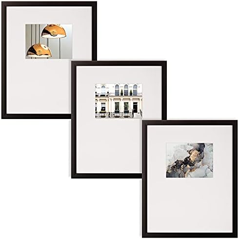 Instapoints Gallery Wall 8x10 Set okvira za slike sa visećim šablonom, Set od 3, crni