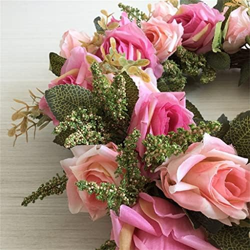 TFIIEXFL 17 inča Dvije boje ruže cvijeće grančica baza za venčani cvjetni vijenac ukras vrata