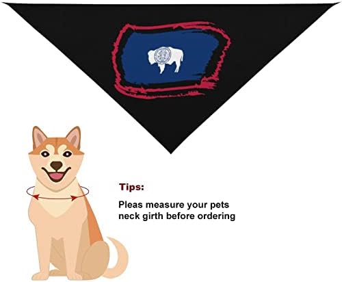 Zastava Wyominga Lovely Dog Bandanas uzorak trokut šal za kućne ljubimce perivi pas Bibs Neckerchief