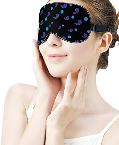 Semikolon prevencija samoubojstva maska ​​za oči slatka slijepotrati pokriva očima sjenila za žene muškarci