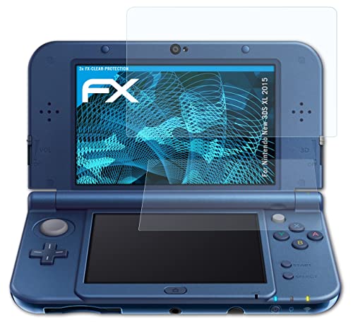 Atfolix film za zaštitu ekrana kompatibilan sa Nintendo novim 3DS XL 2015 zaštitom ekrana, ultra-clear