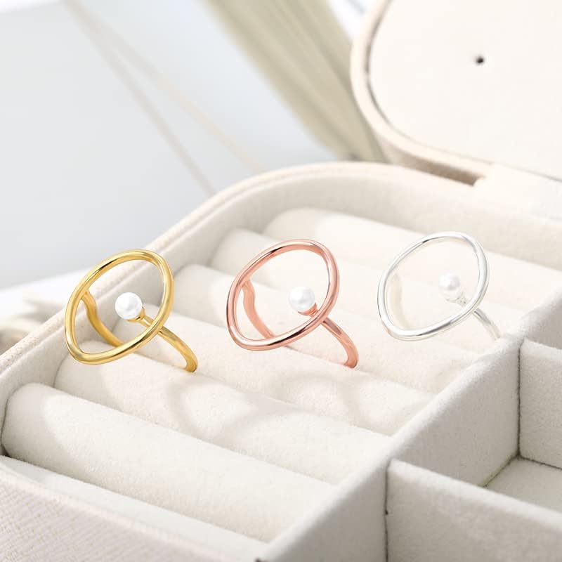 Oyalma Fine Pearl prstenovi za žene modni podesivi tanki prst Mini biser tanki prsten ženski zaručnički