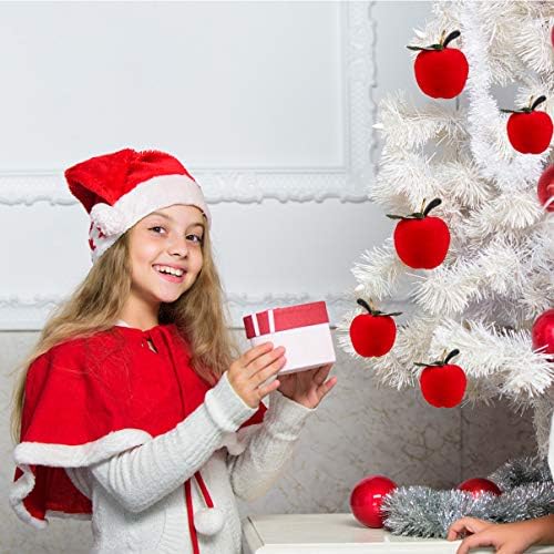 BESPORTBLE 24kom Božić jabuka Ornament Božić Tree viseći ukrasi Holiday Tree Red Foam Ball ornament
