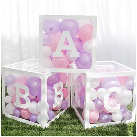 Prozirni okvir Baloni ispunjeni dekoracija za bebe naziv za bebe Plade 1st rođendan Jednogodišnje Godina Dječje