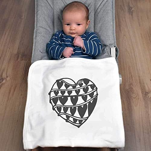 Azeeda 'Heart of Hearty' Pamuk Baby pokrivač / šal