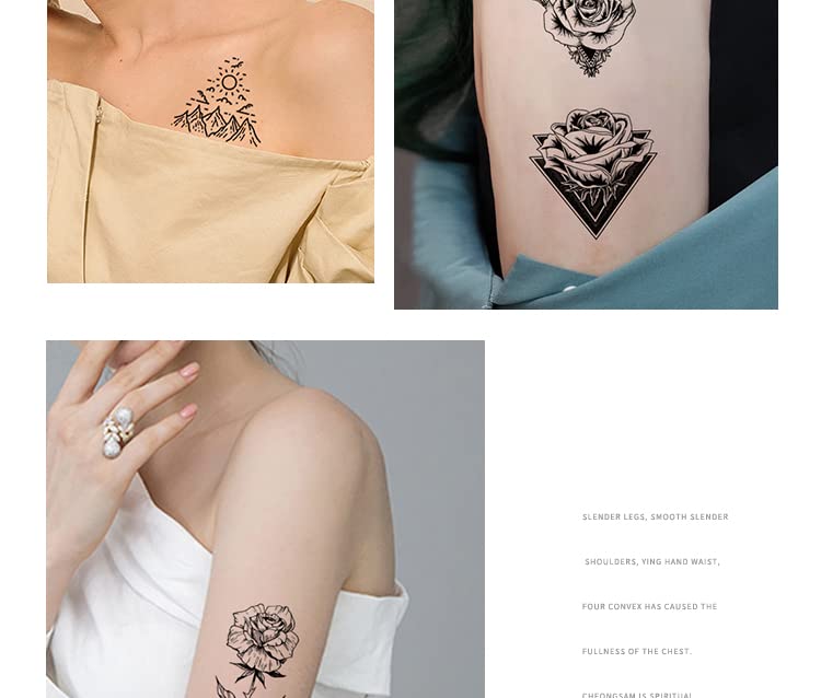 30 različitih uzoraka tamne naljepnice za tattoo vodootporne tetovaže unisex privremene naljepnice