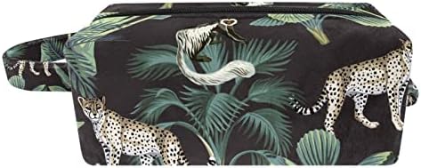Toaletna torba, kozmetička torba za putovanja za žene muškarci, moderna tropska džungla Leopard Lemur banana