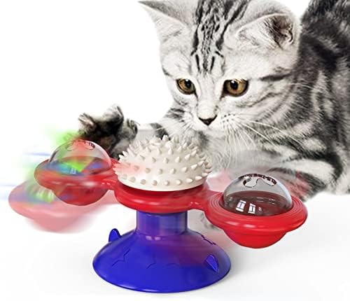 LuckMeet Tortable Cat Toys, Interaktivne proljetne igračke za proljeće, jurnjačke mačene palice, unutrašnje