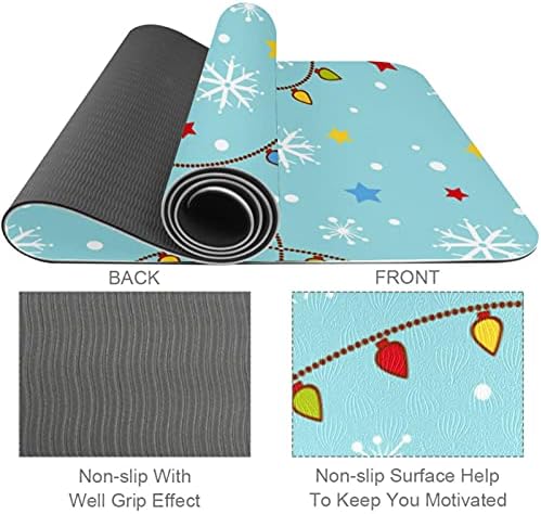 Siebzeh plavi Božić uzorak Premium debeli Yoga Mat Eco Friendly gumene zdravlje & amp; fitnes non Slip