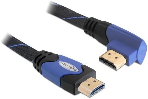 Delock kabl HDMI A mužjak do muškog 1,4 Kuglasta lijeva plava 2m