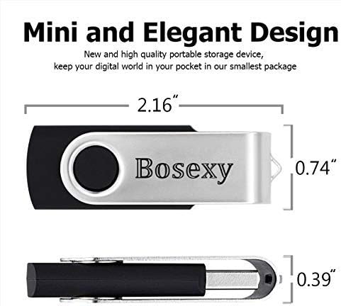 Bosexy 10 Pack USB Flash diskovi USB 2.0 Memory Stick Rotirajuća palac