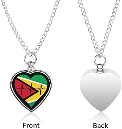 Ljubav Gvajana Heartbeat pet kremiranje nakit za pepeo spomen urna ogrlica privjesak za uspomenu za