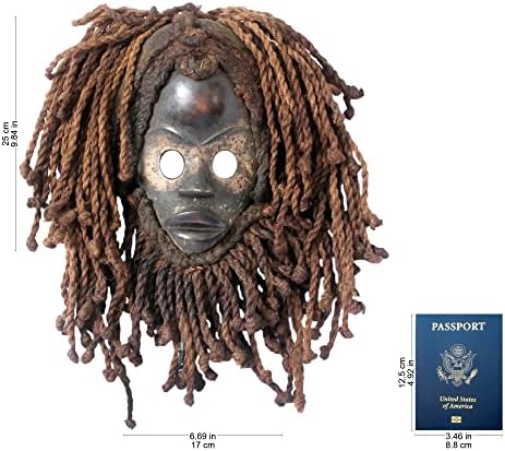 Novica Dekorativna liberijska prestanica Sese drvna maska, smeđa, noćni duh lovca