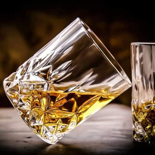 Mfacoy Old Fashioned Whisky naočare Set 4 (2 Crystal Bourbon čaše, 2 okrugli veliki Ice Ball kalupi