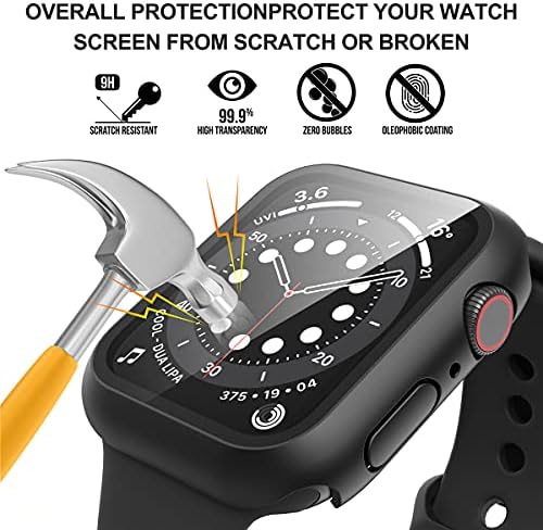 Suoman 2 Pack kompatibilan je za Apple Watch SE serije 6 5 4 44mm, 9h Zaštitni zaslon od kaljenog
