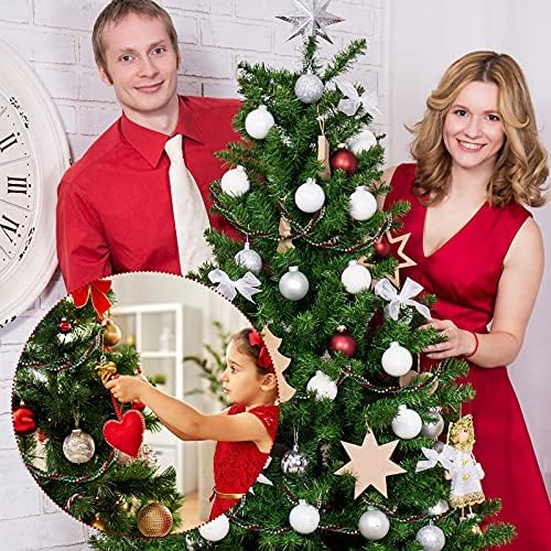 15 stopa božićno drvsko drvo vijenac od vijenca od vijenca Tinsel perle Garland crvena, zelena, zlatna i