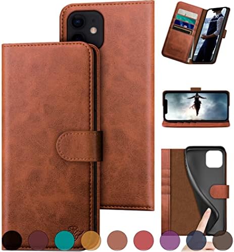 Ducksky za iPhone 11 originalni kožni novčanik 【RFID Blokiranje】 【4 Držač kreditne kartice】 【Real kože】 Flip