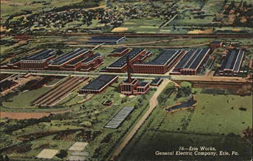 Ekiper Wide Works, General Electric Company Erie, Pennsylvania PA Original Antique razglednica