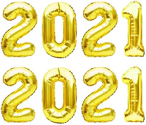 16inch Gold 2021 broj folije za 2021 Novogodišnje EVE EVE GRUGA ZABRANJENJE Vjenčanje ceremonija zabave Uređivači
