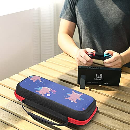 Torbica za nošenje za Nintendo Switch Case slatka Sretna Piggy princeza kruna otporna na udarce, zaštitni