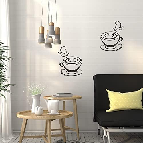 3pcs Kuhinjski zidni ukras naljepnica za kavu čaj za čaj za čaj u Art zid naljepnica