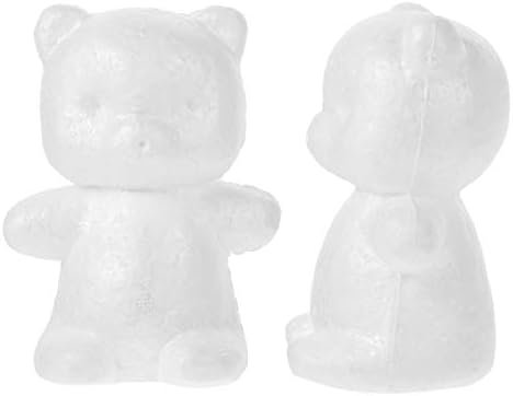 Prettyzoom Cone Foam 2pcs Polistiren modeliranje pjene medvjediće obloge pjenaste pjene bijelo