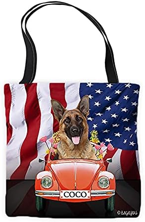 BAGEYOU prilagođena Patriotska torba za pse njemački ovčarski pas 4. jula torbica sa američkom zastavom