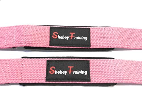 Shebey trake za podizanje zglobova roze sa silikonskim držačem za mrtvo dizanje, Powerlifting, Bodybuilding