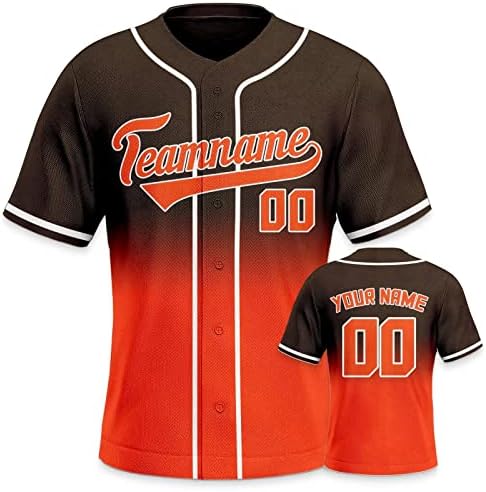Prilagođeni bejzbol dres otvoren / tiskani prilagođeni gumb dolje majica Sportska uniforma za muškarce