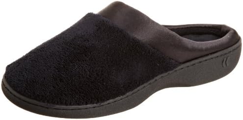 Isotoner Womens Microtherry papuče za kloge, crna, 8,5-9 SAD
