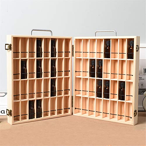 Volcrose drvena kutija za odlaganje ulja, 72 utora 5-10-15ml kutija za odlaganje za nokte Skladište zaslona,