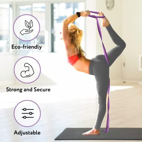 Kalifornijski wellness proizvodi joga kaiš joga pojas sa vanjskom sigurnoj ručici D-prstena za pilates, teretane,