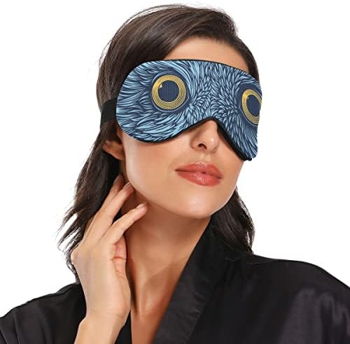 Alaza sova portretna maska ​​za spavanje za žene Muška maska ​​za oči za spavanje smiješnih