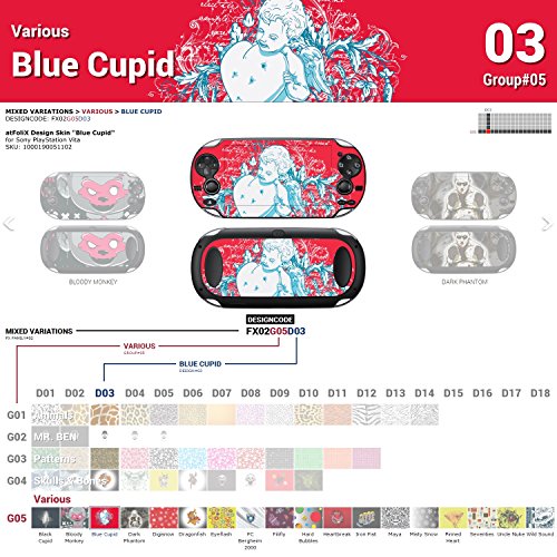 Sony PlayStation Vita Dizajn kože Blue Cupid naljepnica za naljepnicu za Playstation Vita