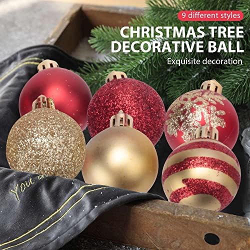 Suroene 50pcs dekoracije Balls Bauble Božić Party Hanging Ball ukrasi Božić za dom Nova Godina poklon