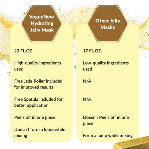 Jelly maska ​​za lice za lica - 24K zlatna hidratantna, osvjetljenje i hranjiva jelly maska ​​sa besplatnim
