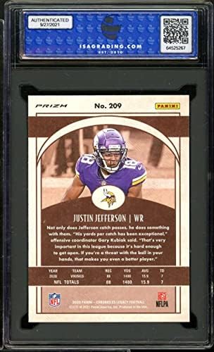 Justin Jefferson Rookie 2020 Panini Hronicles Legacy Silver Isa 10 Gem Mt