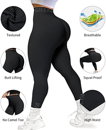 Gillya Butt Lift Yoga hlače Bespremljena ruched guzička gamarica guzica za podizanje teksturirane anti-celulitne